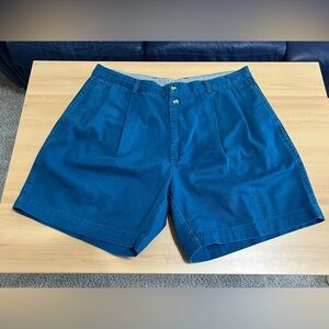Vintage Christian Dior Monsieur Teal Shorts Pleated Blue Button Men’s Size 38
